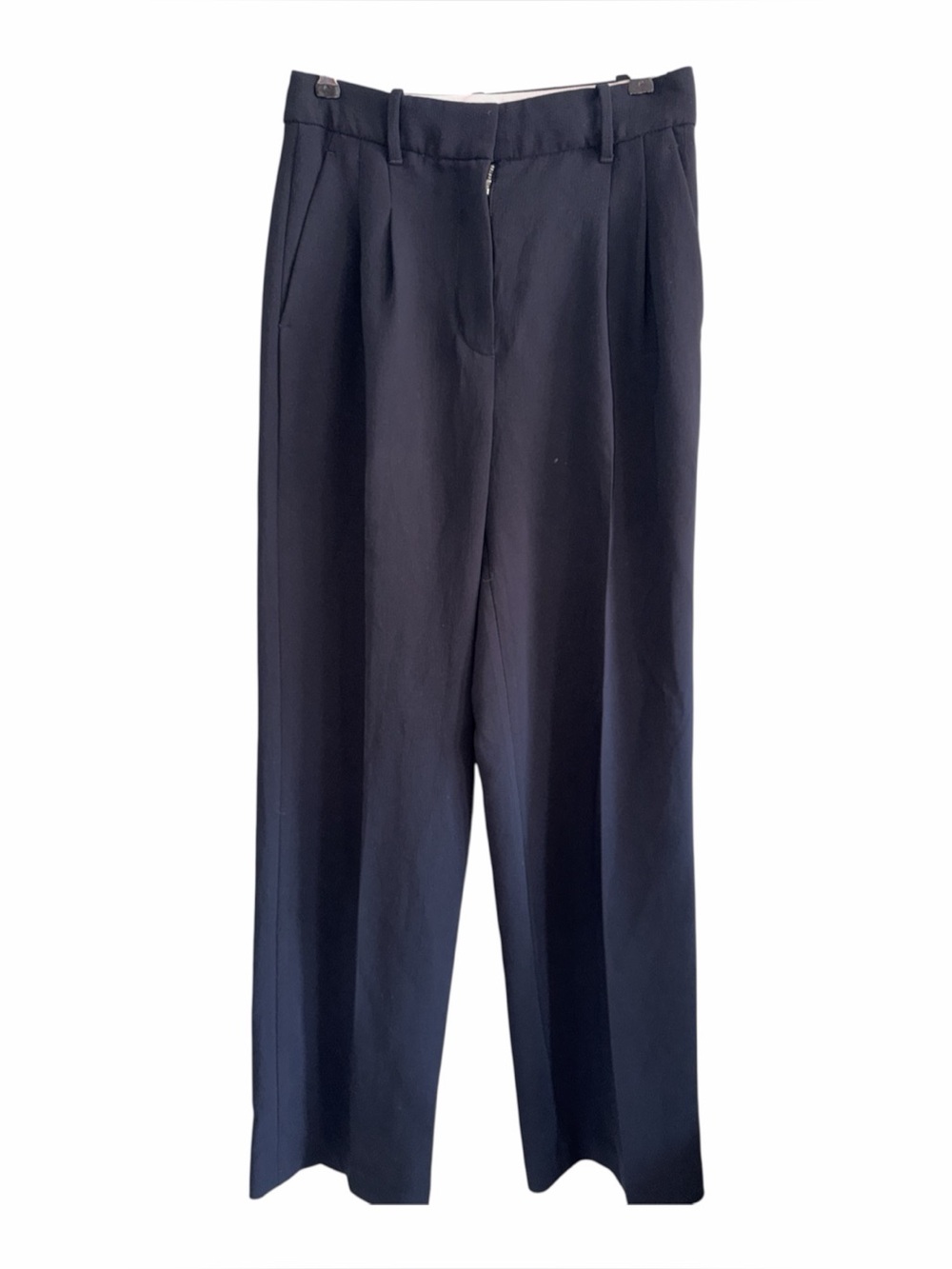 Wilfred Black Pleated High-Waisted Trousers Size 2